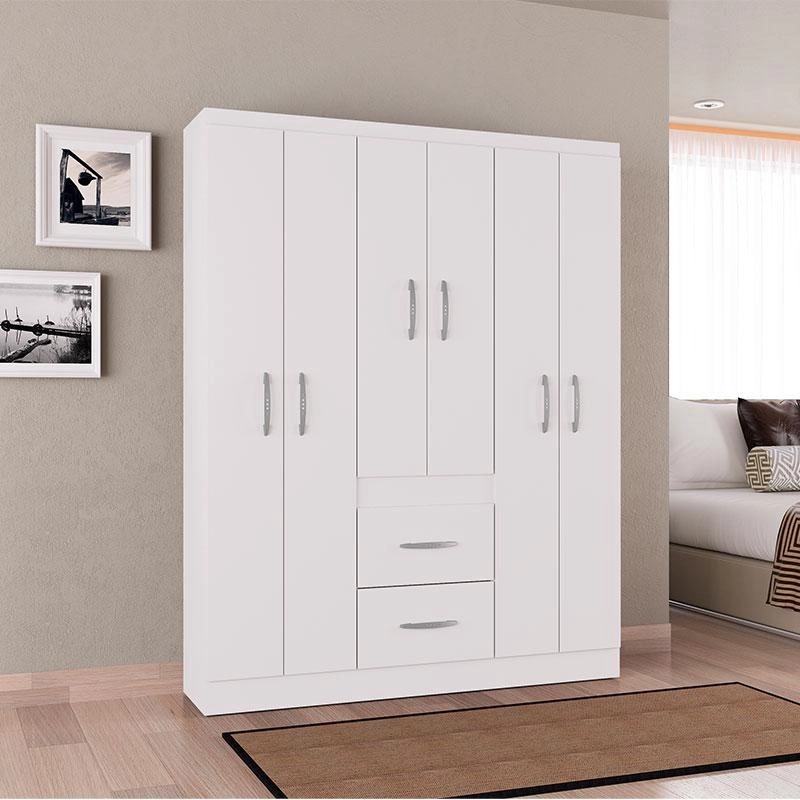 A838.Roupeiro New Marbela 6P2G Branco Poquema