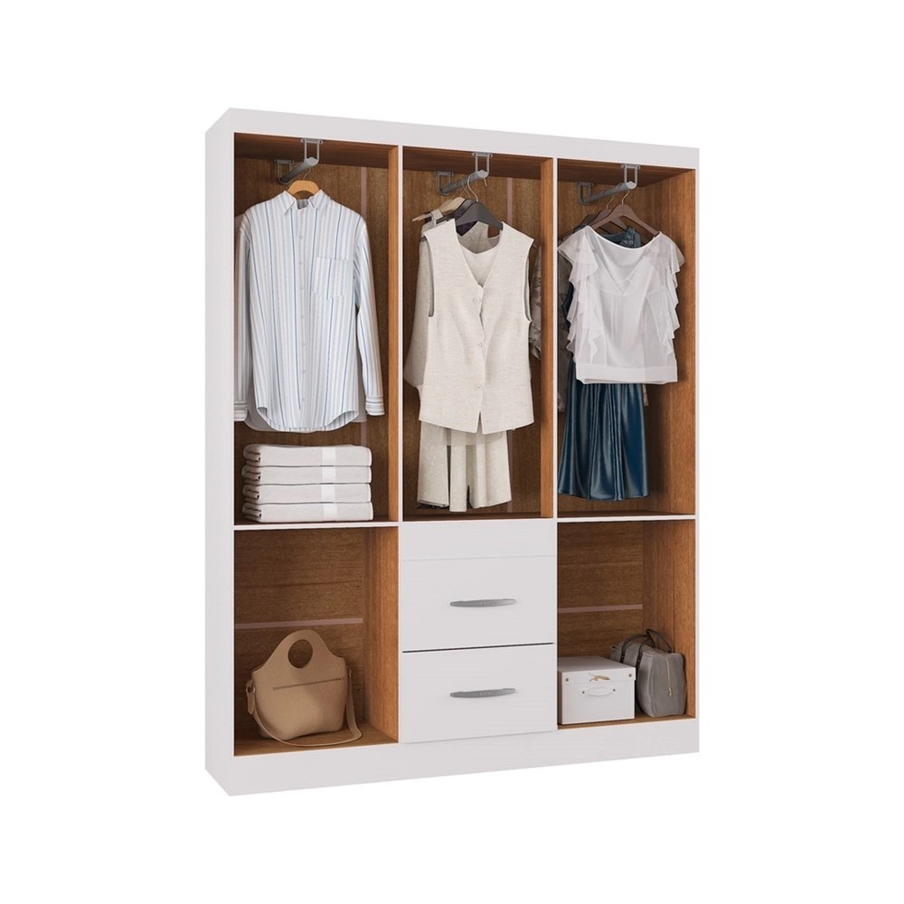 A838.Roupeiro New Marbela 6P2G Visual Interior Poquema