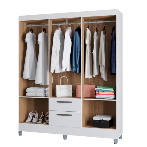 A955.Roupeiro Multi Cancun 6P2G c Esp Visualiz Inter Poquema