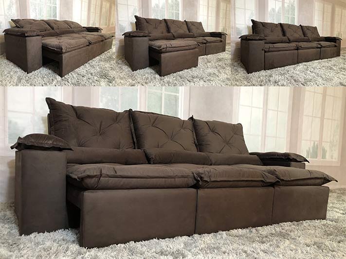 Estofado Retr Recl Saquarema 270 3×73 Marrom 17 Diviminas