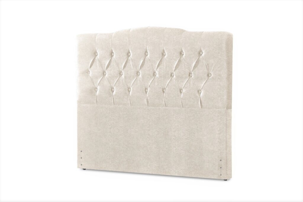 Cabeceira Solteiro Qebec 90 Veludo Suede Bege SR Cabec