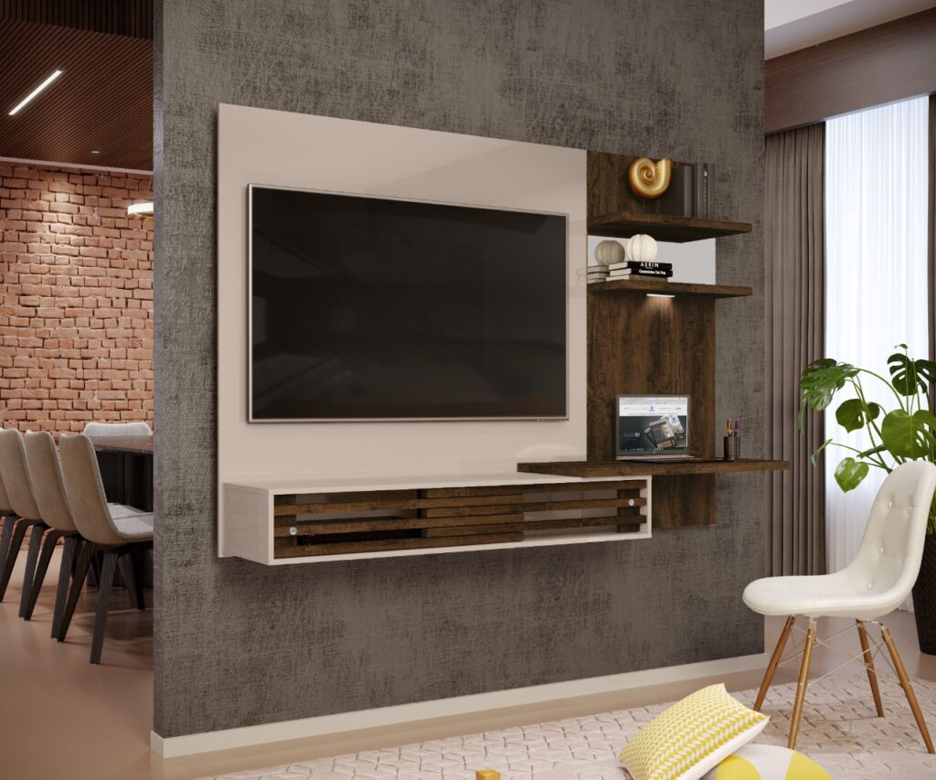Painel Office Frizz Star Off White.Savana Madetec