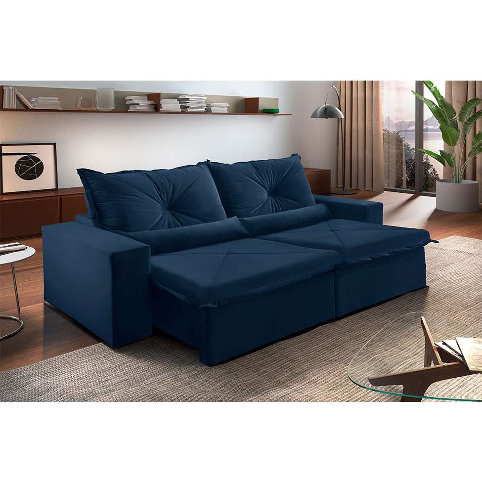 Estofado Retratil Trento 2×90 Br 25 Jolie 30 Azul Montano