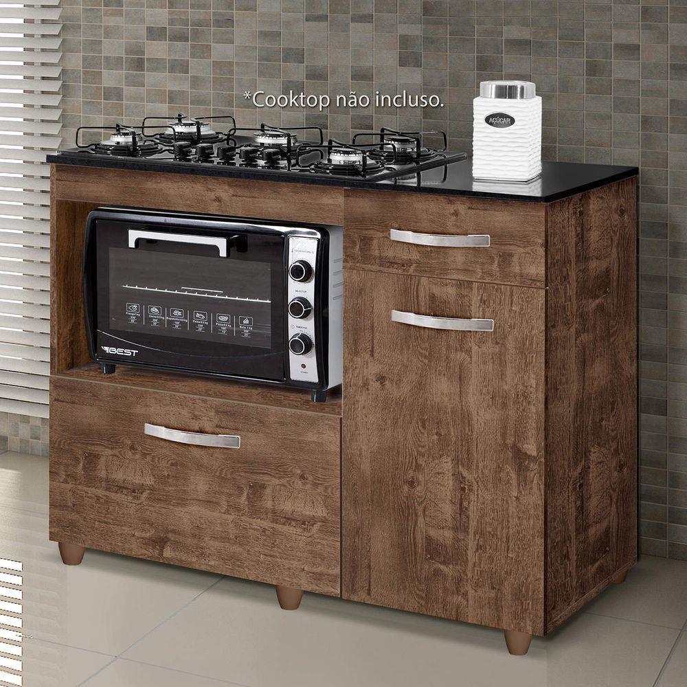 Balcao Violeta para CookTop 4 Bocas Ipe Kaiki