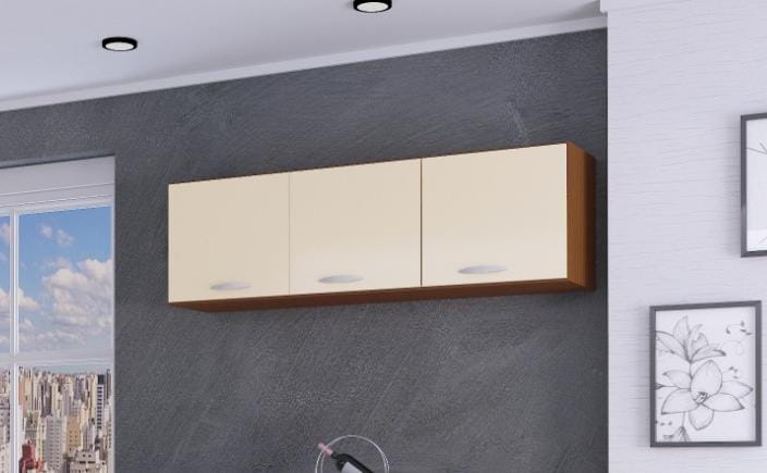 A843.Aereo 3P 120 Castanho.Off White Poquema