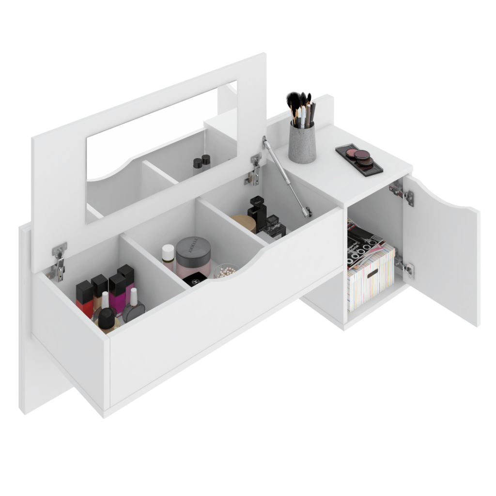 Camarim Suspenso Blush Tampa com Espelho e 1P Visualizacao Intern Albatroz Moveis