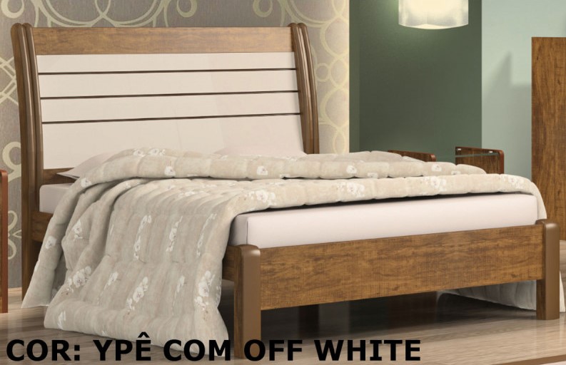 Cama Casal Esmeralda Plus Ipe.Off White D Doro