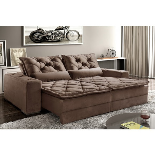 Estofado Retratil Dallas 2×120 Marrom Jolie 11 Montano