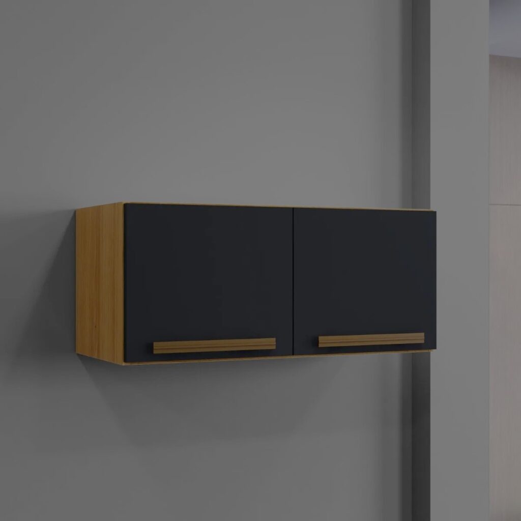 Armario Aereo Turqueza 70 2P Cinamomo.Grafite Arte Moveis