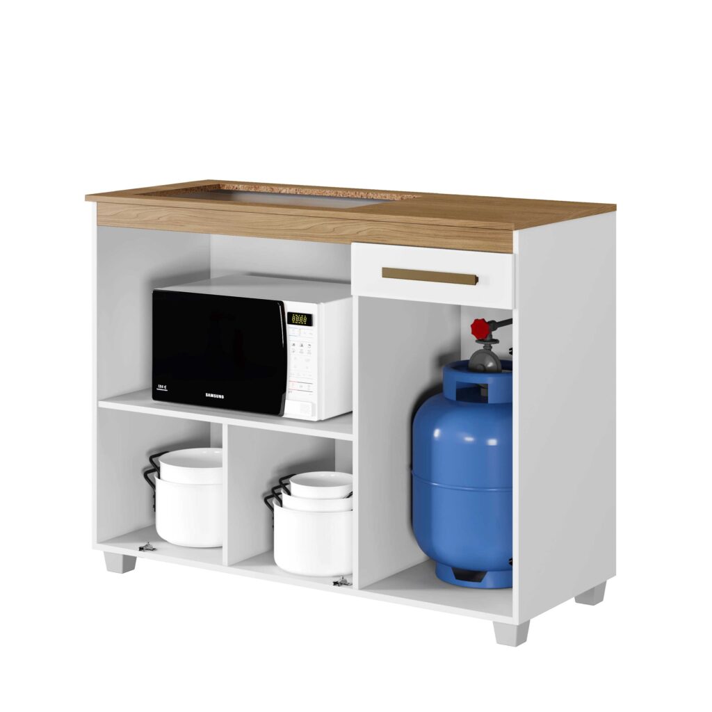 Balcao CookTop Cronus 5 Bocas Visualizacao Interna Arte Moveis