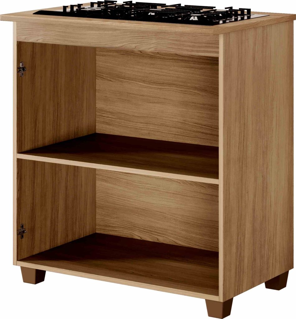 Balcao CookTop Fox 5 Bocas com Tampo Visualizacao Interna Arte Moveis