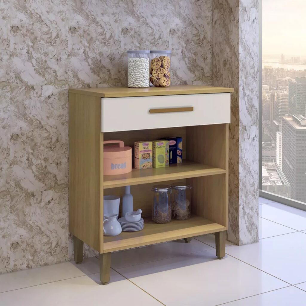 Balcao Omega 70 2P1G Visualizacao Interna Arte Moveis