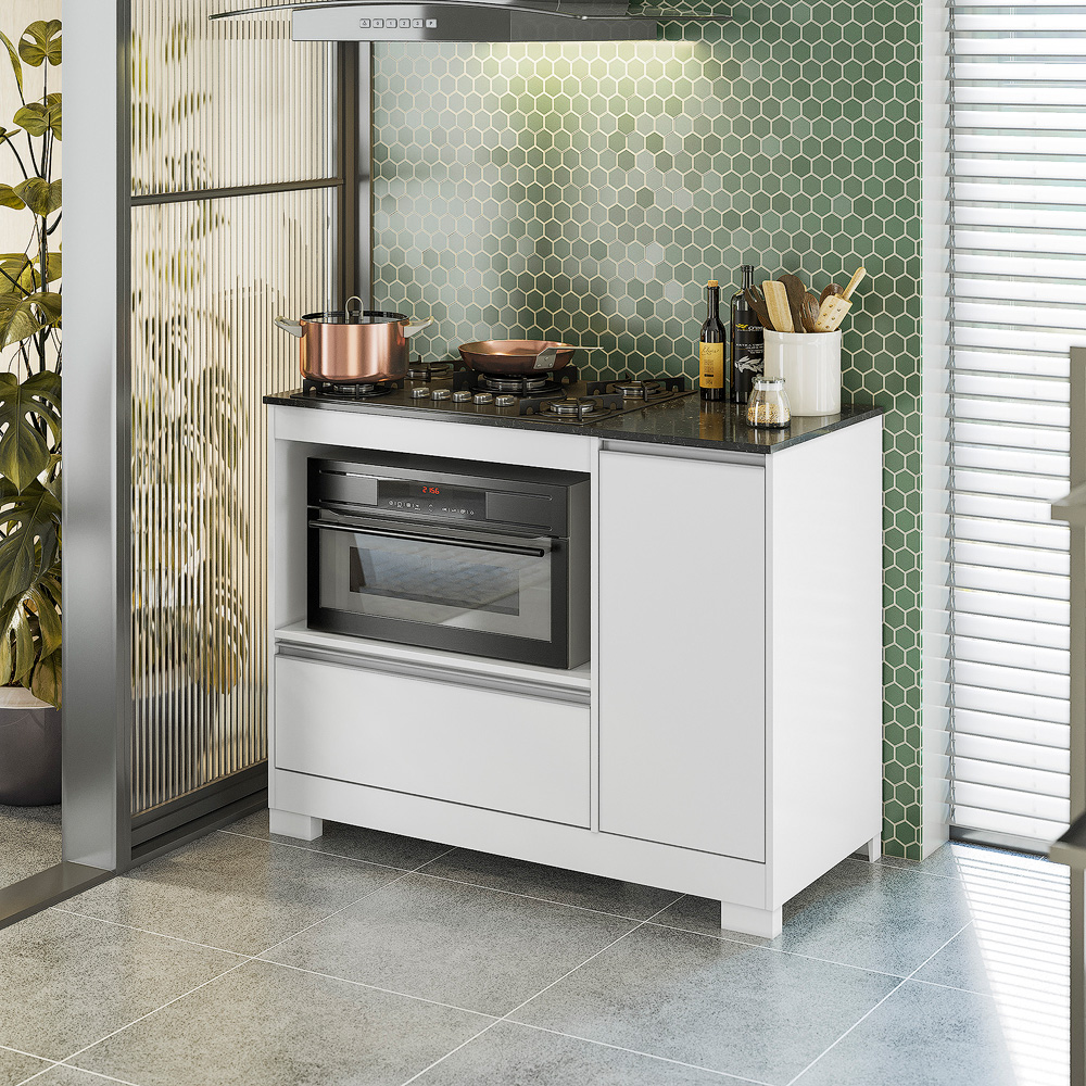 Balcao CookTop NT 3050 5 Bocas 1P1G1N Branco New Notavel