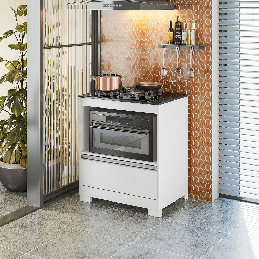 Balcao CookTop NT 3110 4 Bocas 1G1N Branco New Notavel