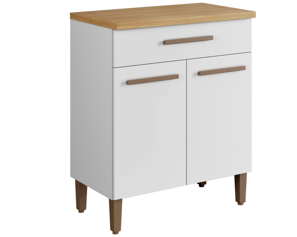 Balcao Omega 70 2P1G Branco Arte Moveis