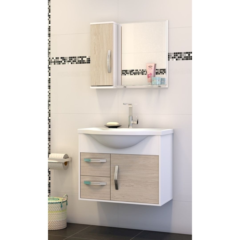 Conjunto Apus 60 com Pia 1Pt 2Gvs Branco.Berlin Cerocha