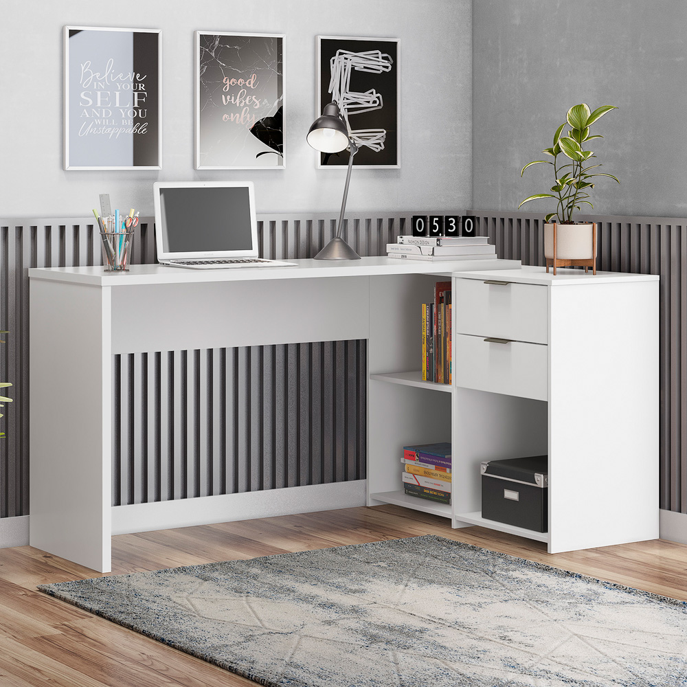 Mesa Office NT 2060 2G3N Branco New Notavel