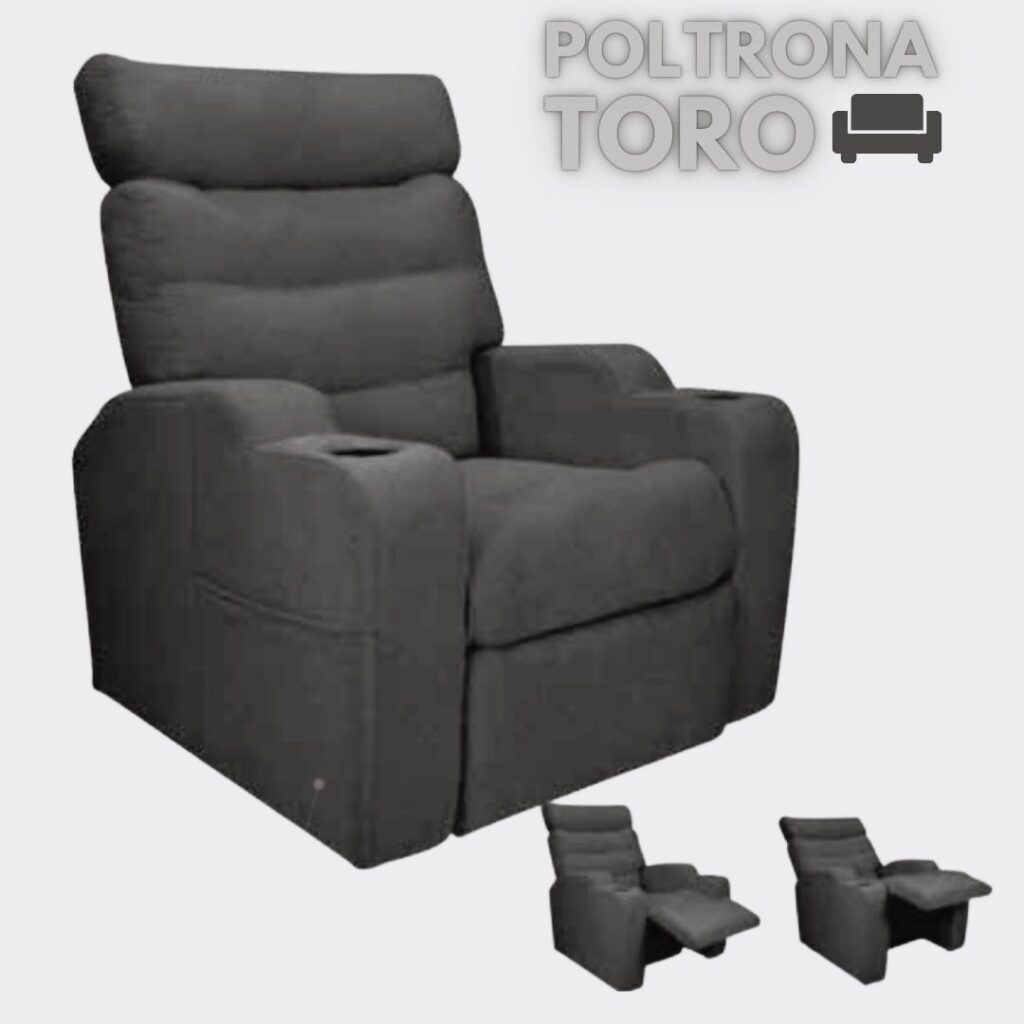 Poltrona Reclinavel Toro MX 74 2 Estagios Linho Cinza 487 Matriz