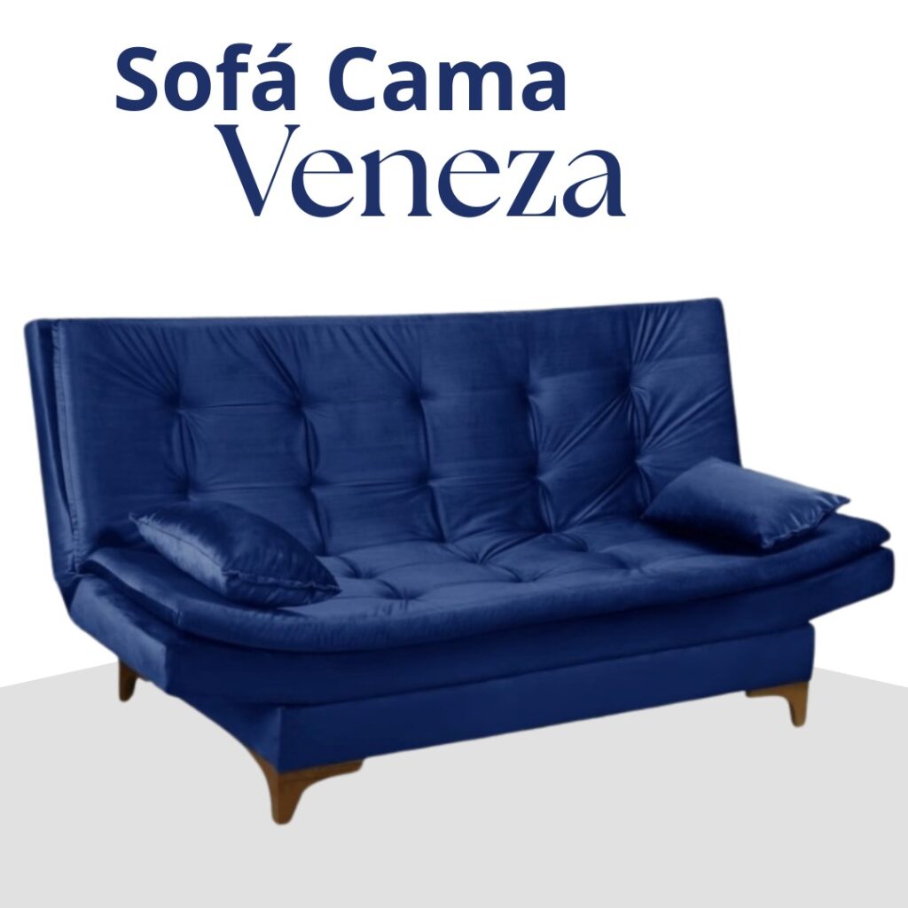 Sofa Cama Veneza Veludo Tec 185 Top Estofados