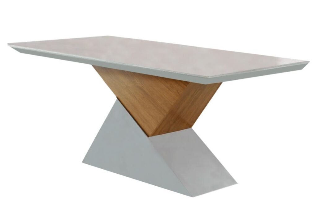Mesa Dubai 180x90 Imbuia.Off White Rufato