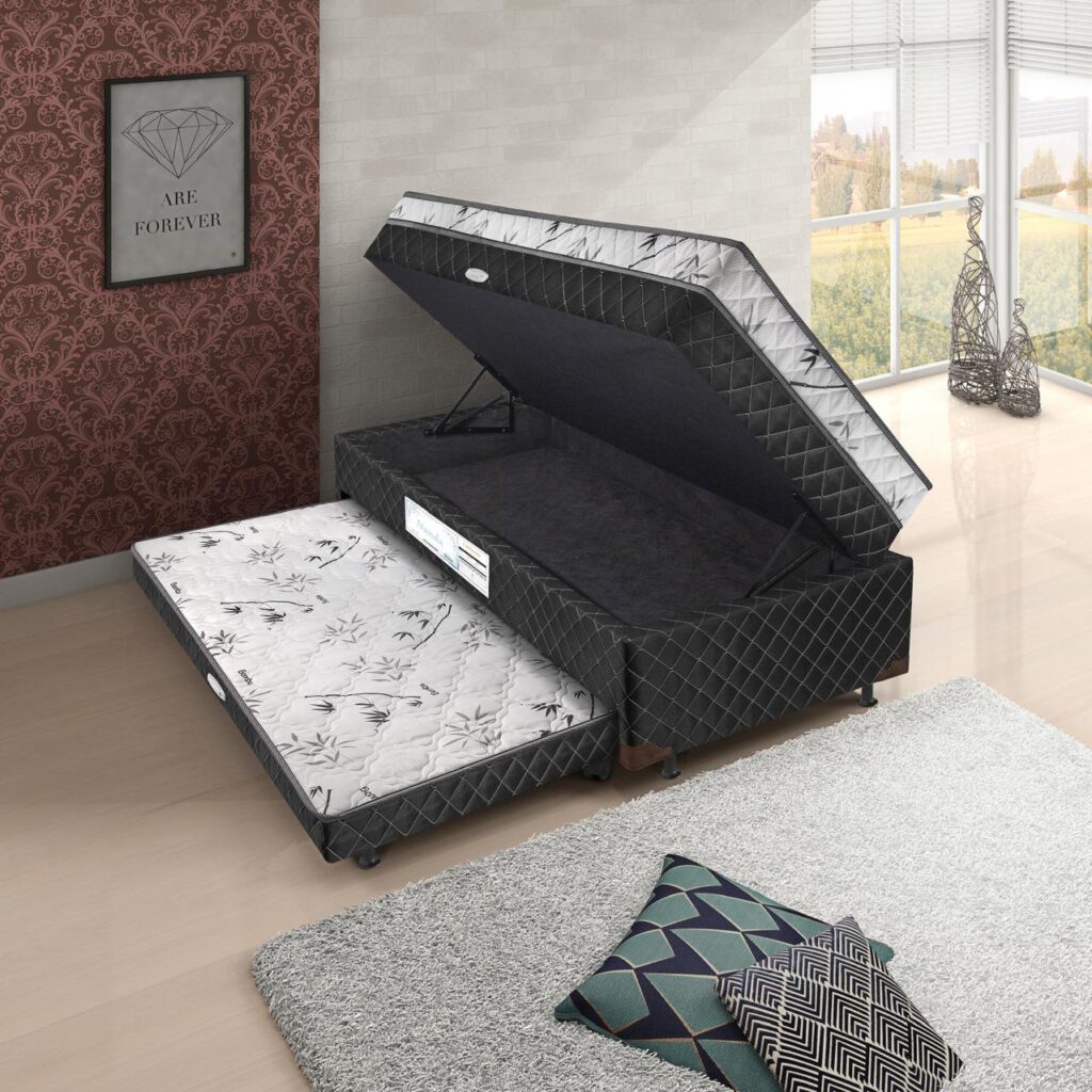 Colchobox Baú Solteiro Nanda com Cama Auxiliar 88x188x51 SMP Móveis