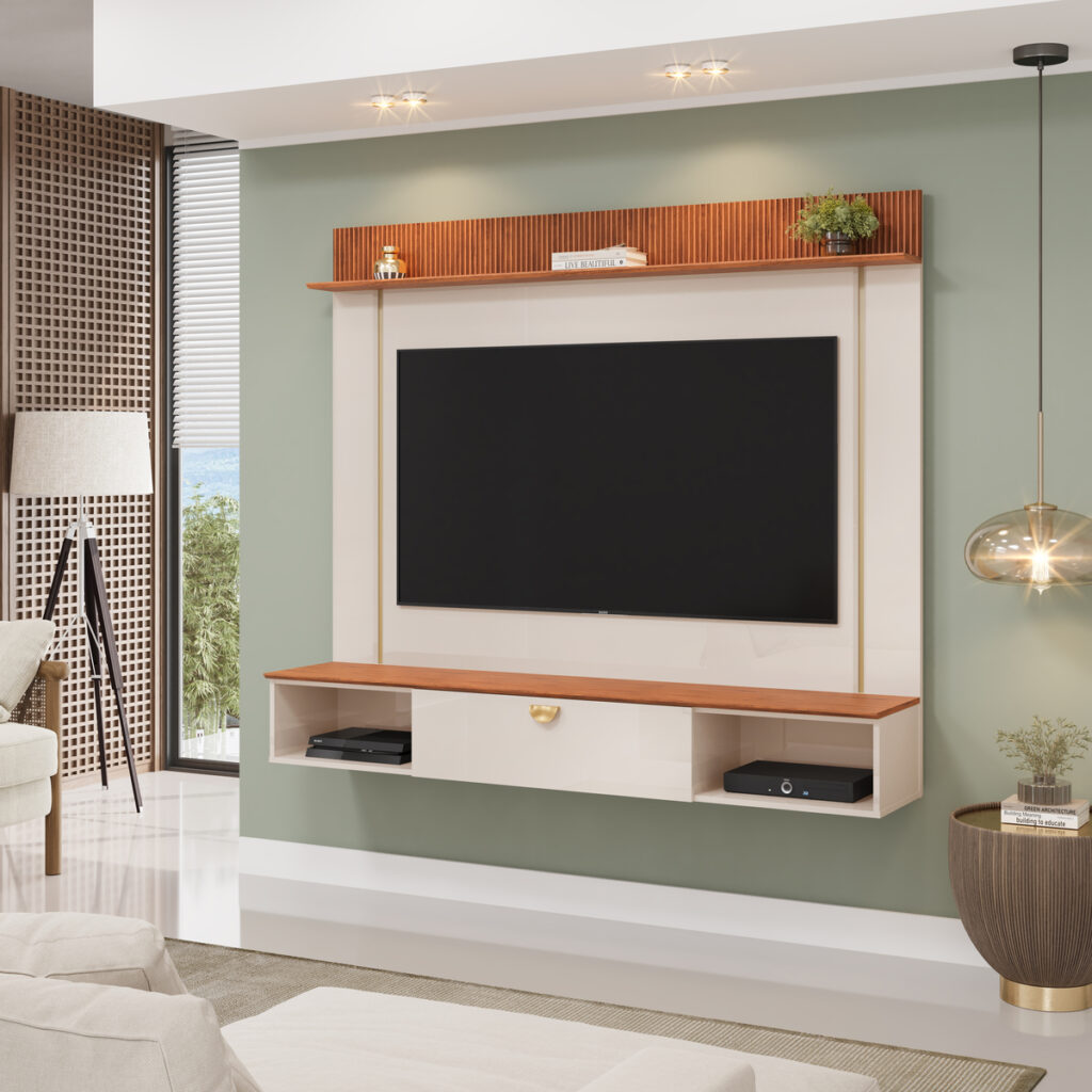 Painel Iza 176 Off White.Freijo DJ Moveis