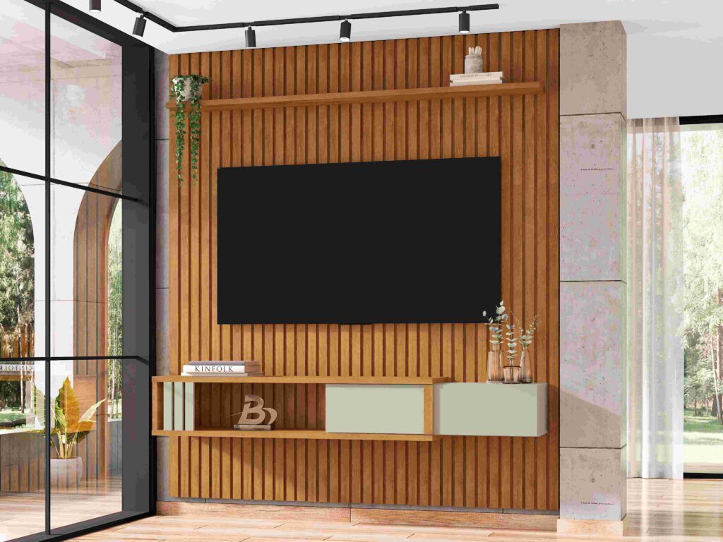 Painel Nassau 180 1G1N1P Naturale.Off White Bechara Moveis