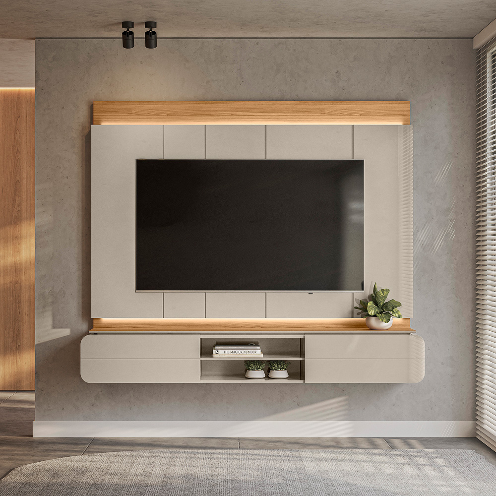 Painel Home Zurique 200 Tauari.Off White Linea Brasil