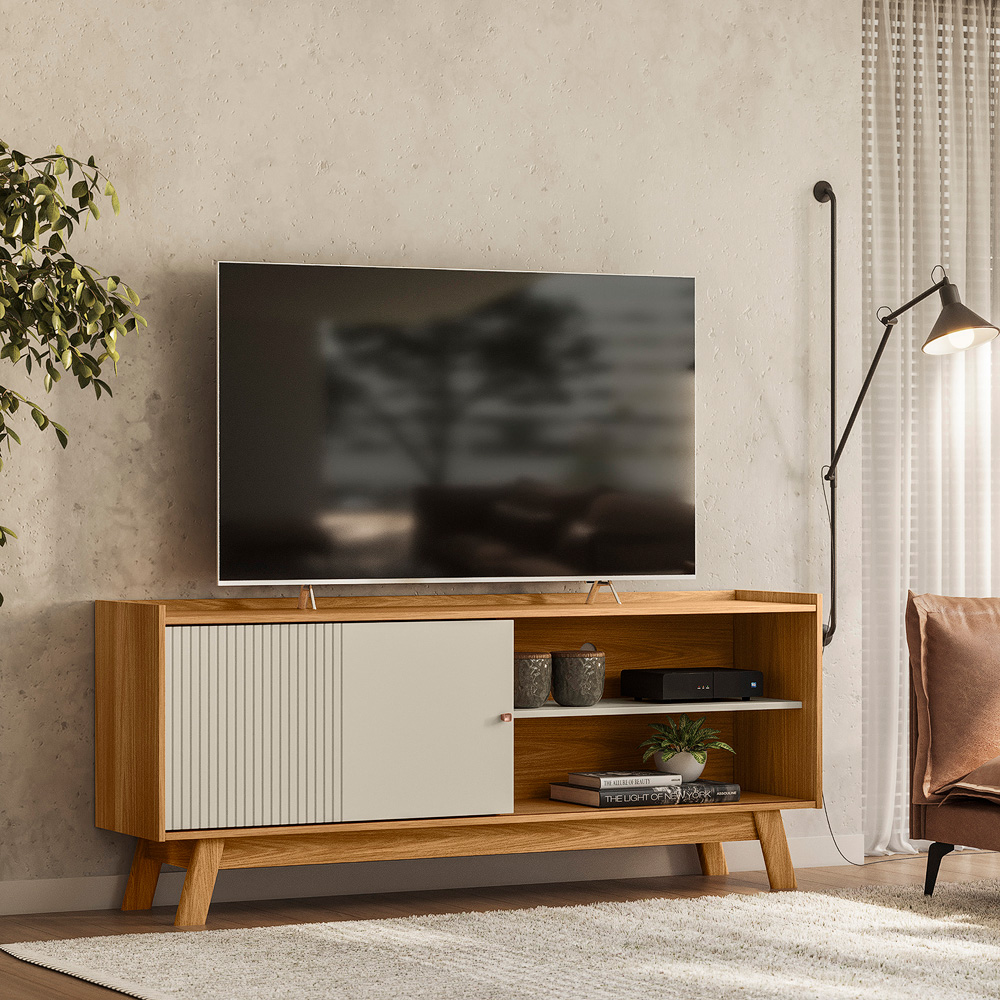 Rack Aurun 160 Nature.Off White Linea Brasil