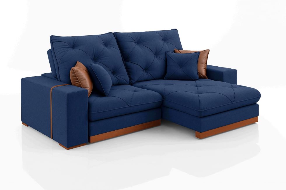 Estofado Retratil Reclinavel Geriba 250 2×100 Brc 25cm Veludo Inca Azul 24 Idealle