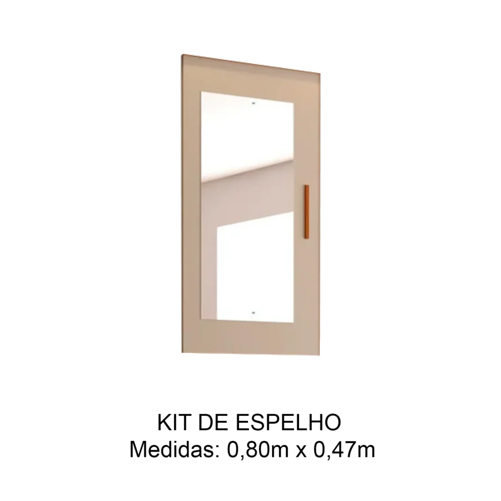 Kit de 1 Espelho para Roupeiro Star 2 Portas 6 Gavetas Sallêto