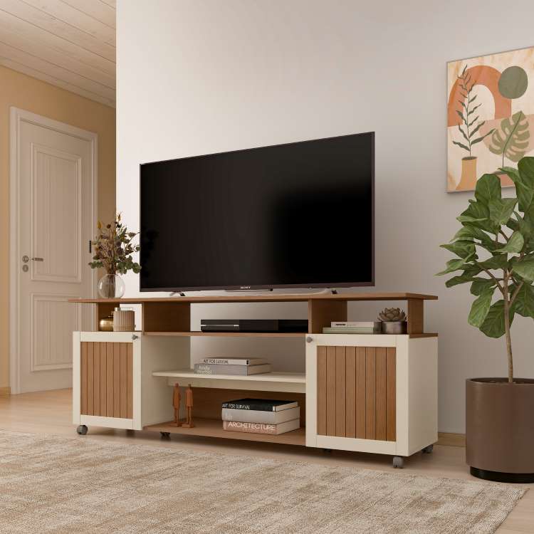 Rack Ipanema 180 2P5N Cinamomo com Off White Artely