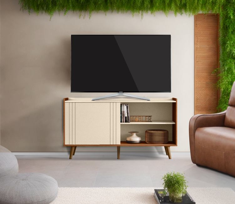 Bancada New Aurora 188 Perola Metalizado.Cinamomo Mel Mobler