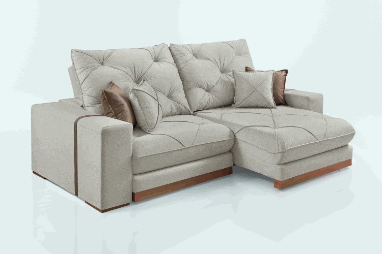 Estofado Retratil Reclinavel Geriba 230 2×90 mais Braco 26cm Veludo Inca Cru 01 Idealle