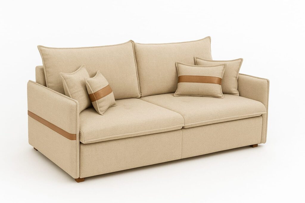 Sofa Retratil Reclinavel sem Caixa Leticia 220 Linho Bege 23 We Estofados