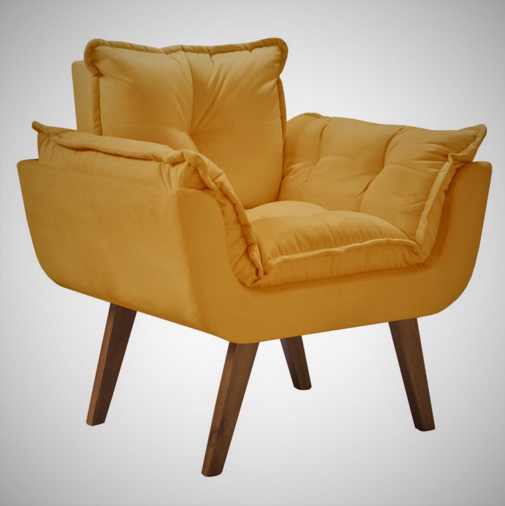 Poltrona Jamile Corino Amarelo D Salla Estofados
