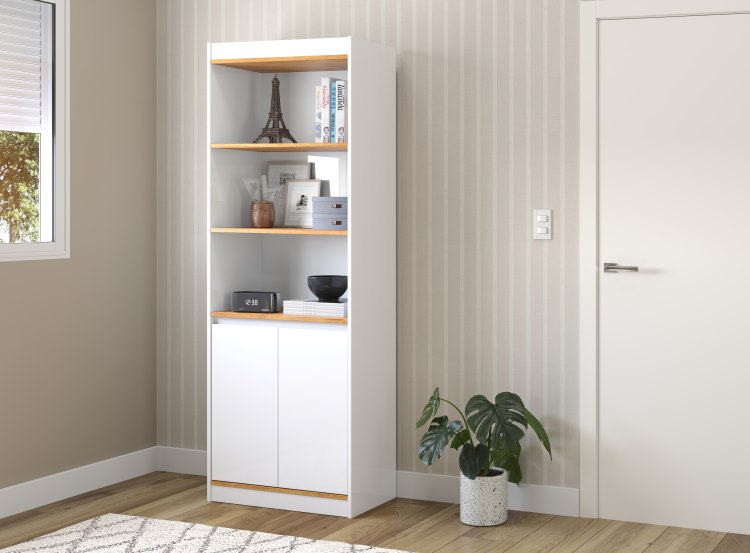 Armario Encanto 2P Branco.Cinamomo Patrimar Moveis