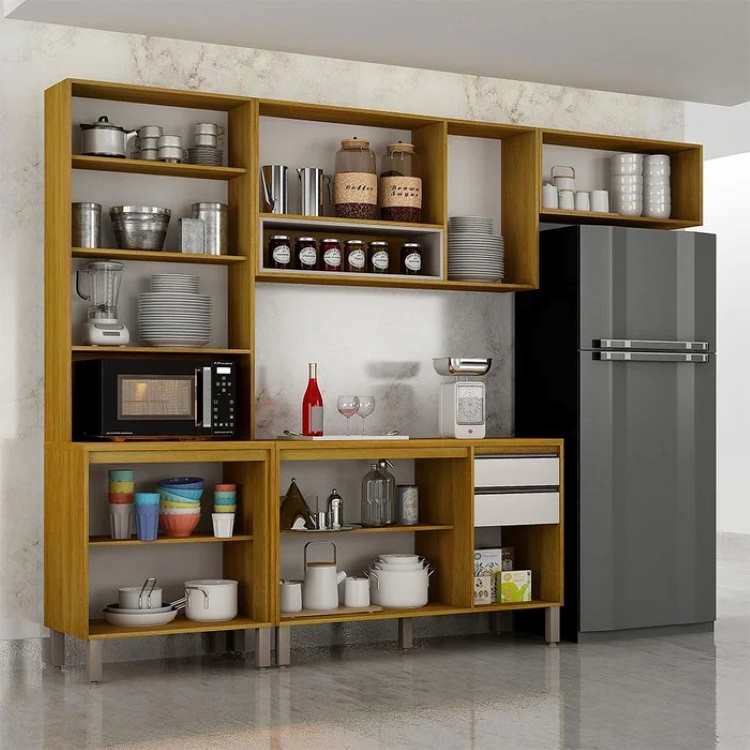 Cozinha Eduarda Plus Completa 4 Pcs Visualizacao Interna CHF Moveis