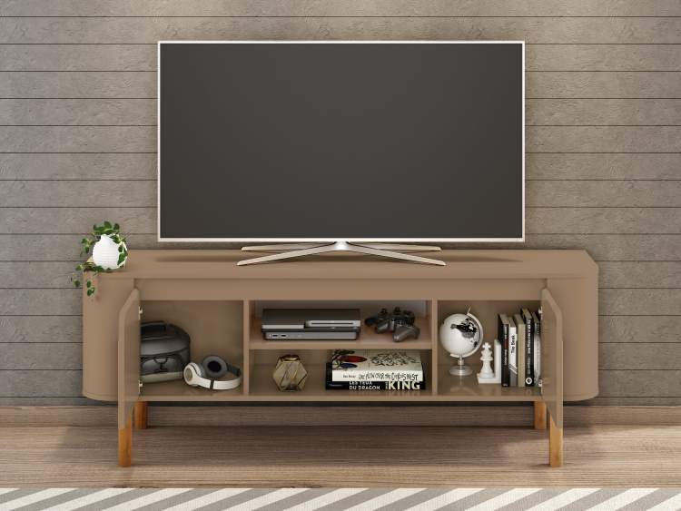 Rack Camburi 160 2P Visualizacao Interna Bechara Moveis