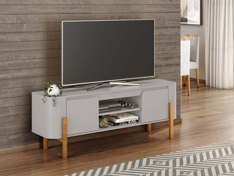 Rack Camburi 160 Off White Bechara Moveis