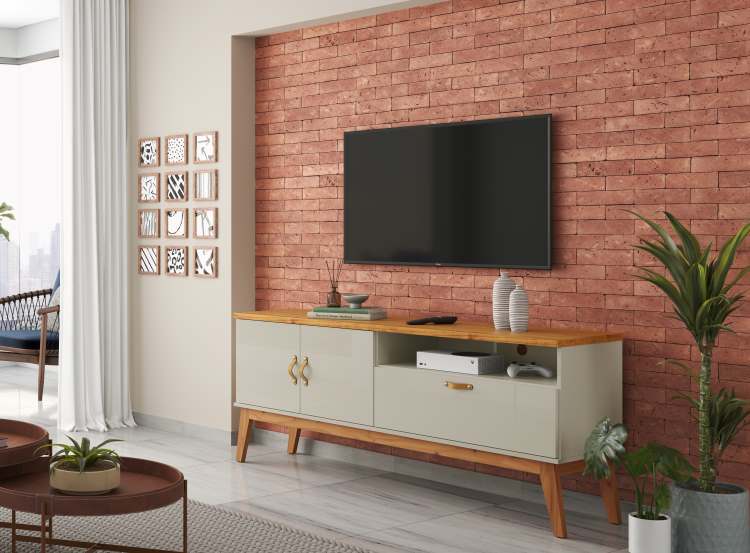 Rack Sirius 1.6 3P Off White.Cinamomo Patrimar Moveis