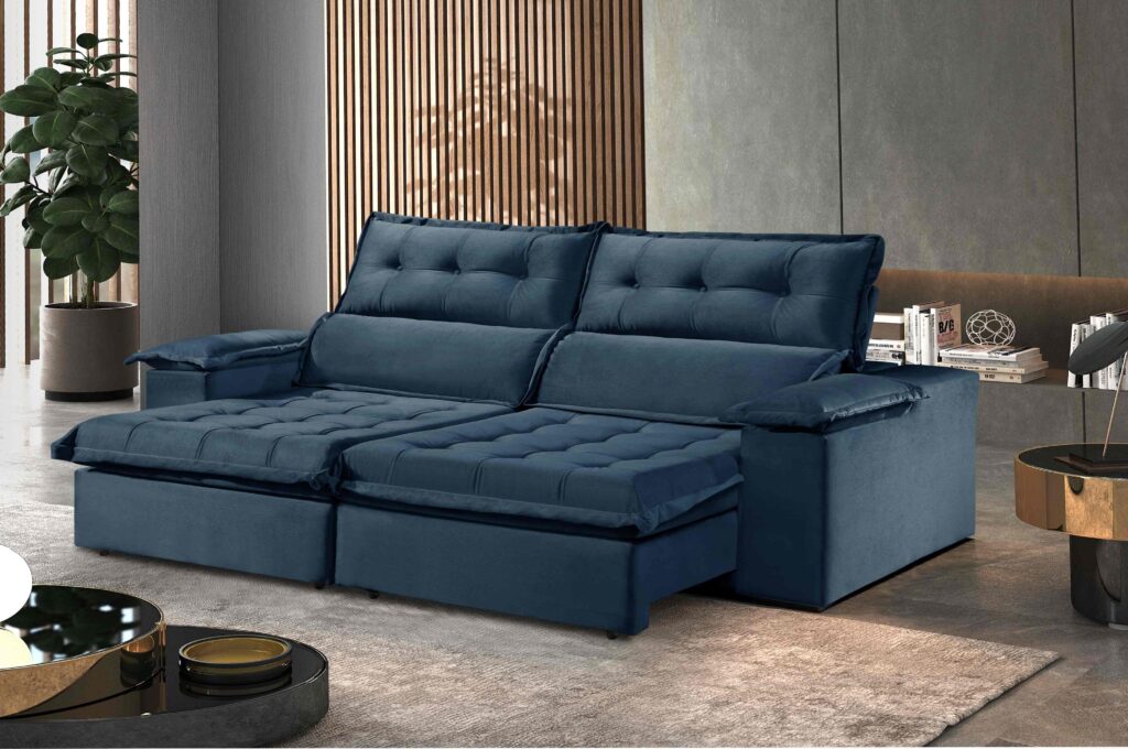 Estofado Retratil Sao Goncalo 230 Azul 325 Estof Teixeira