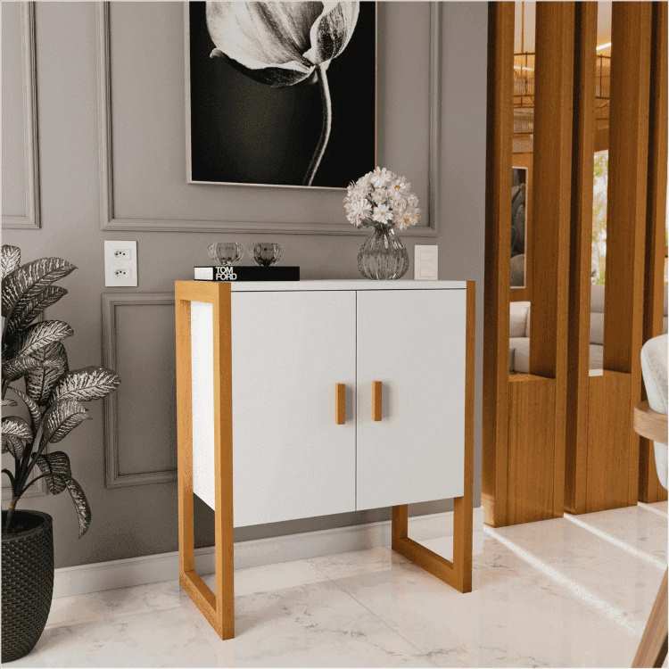 Buffet Diamond 2P Branco Maria Moveis