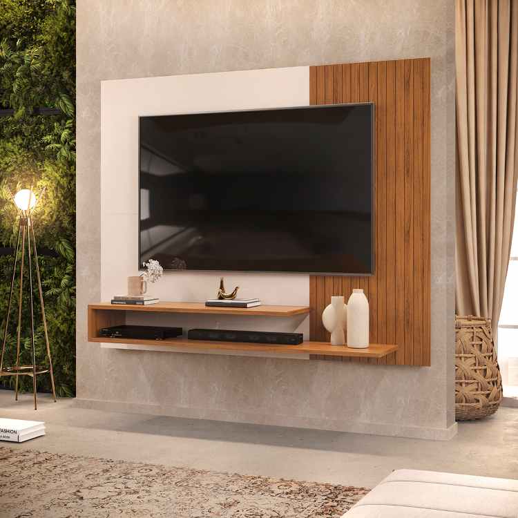 Painel Nando 136 Freijo Off White DJ Moveis