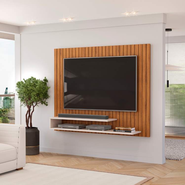 Painel Ripe 135 Freijo.Off White DJ Moveis