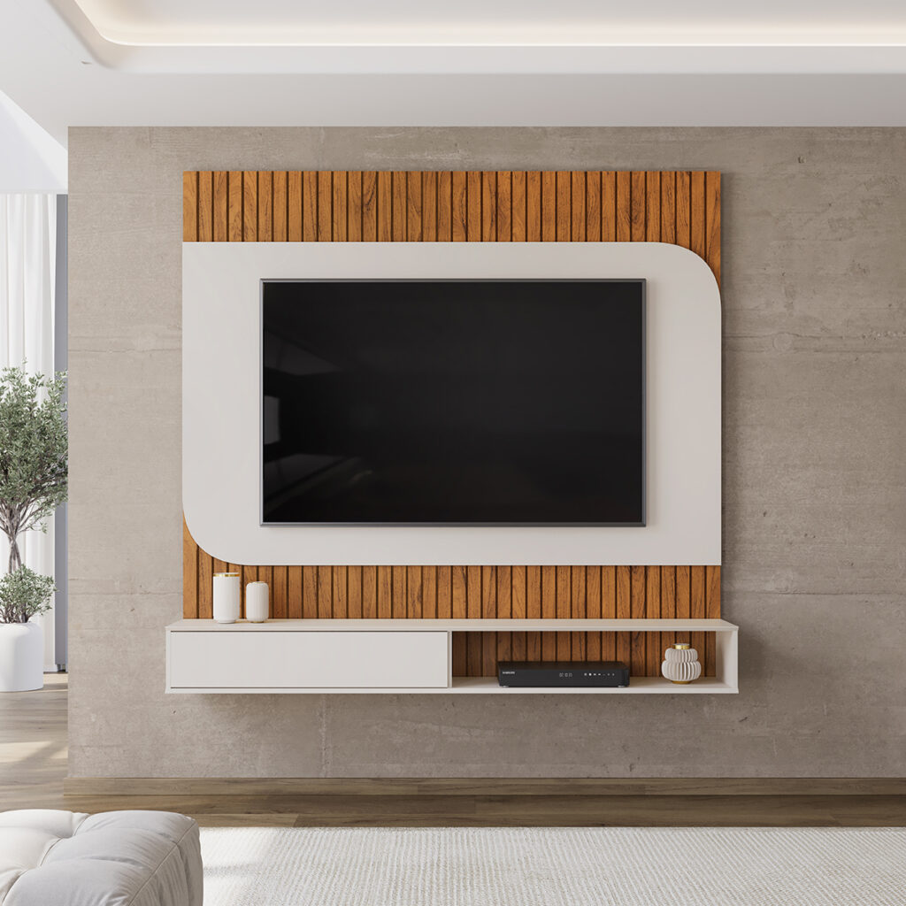 Painel Tom 150 Freijo.Off White DJ Moveis