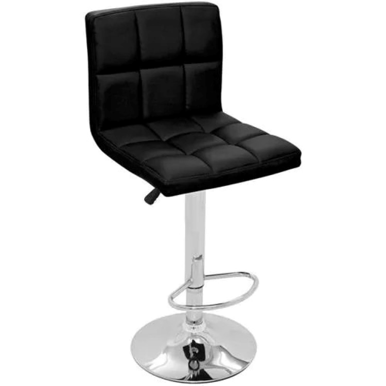 302102.Banqueta Bar Stool Comnfort Preta Bulk