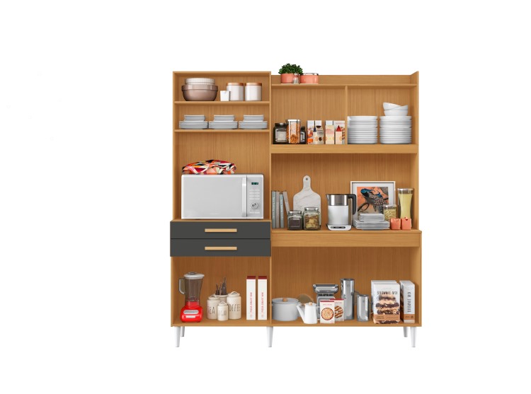 Kit Cozinha Selena 6P2G Visualizacao Interna Aramoveis
