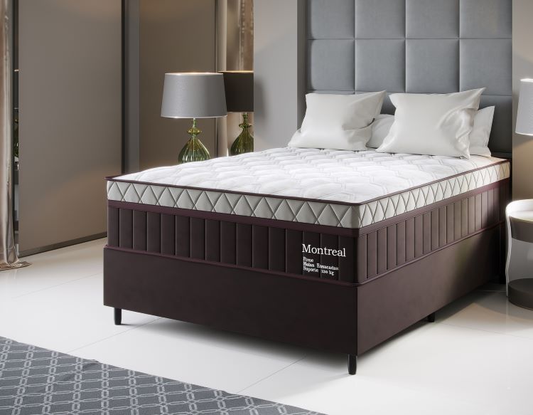 Colchao Casal Monatreal Molas Ensacadas 138x188x32 Viero Colchoes