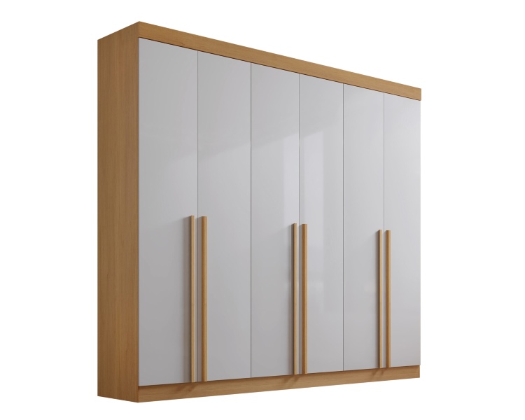 Roupeiro Milano 6P8G Cinamomo.Off White D Doro